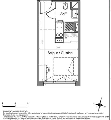 Appartement Auzeville Tolosane 1 pièce 18.37 m²