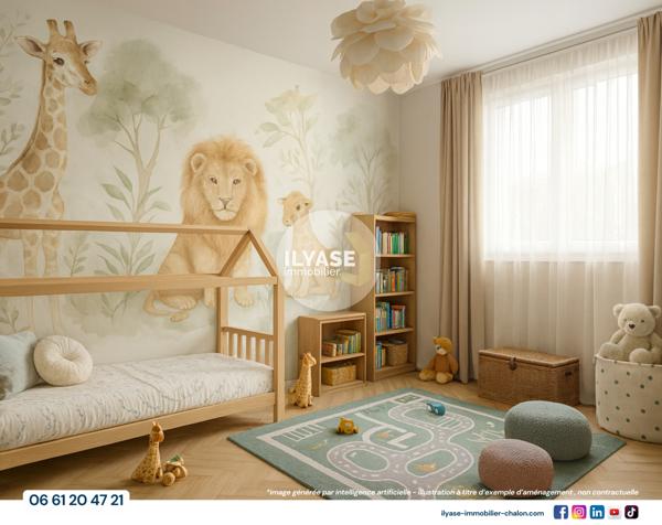 Chalon-sur-Saône (71100) Appartement T4 | 75 m² | Balcon, garage fermé et cave