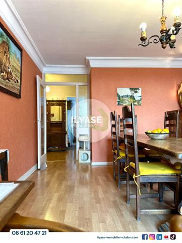 Chalon-sur-Saône (71100) Appartement T4 | 75 m² | Balcon, garage fermé et cave