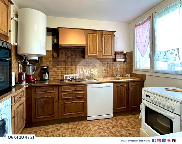 Chalon-sur-Saône (71100) Appartement T4 | 75 m² | Balcon, garage fermé et cave
