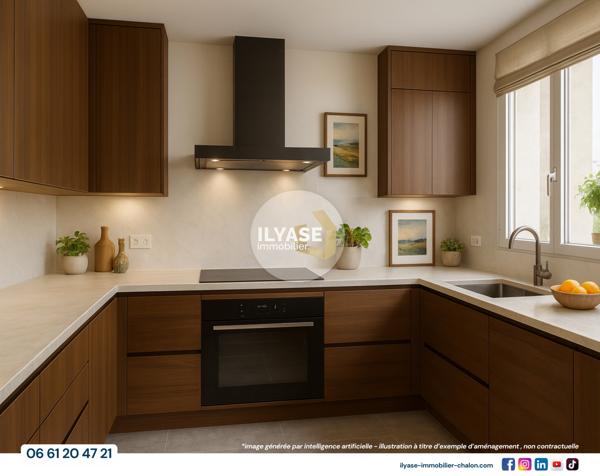 Chalon-sur-Saône (71100) Appartement T4 | 75 m² | Balcon, garage fermé et cave