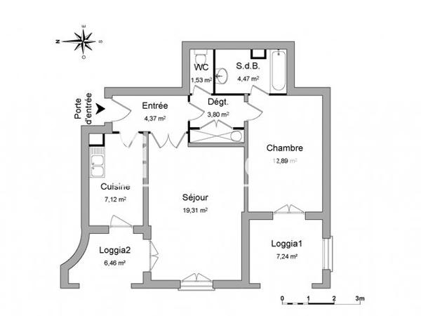 Location Appartement 2 pièces 53.49 m² - 251 & 287 ALLEE DU PARC Dammarie Les Lys 77190