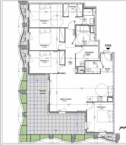 Appartement T4-T5 avec terrasse
