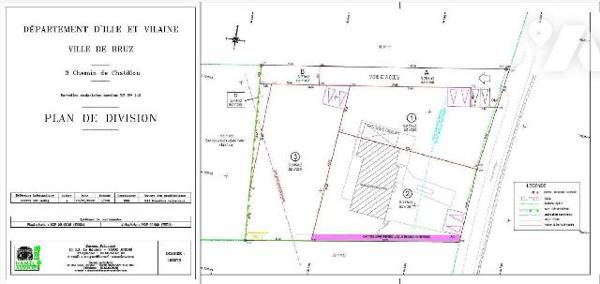 TRENTE CINQ NOTAIRES - BRUZ - à 1,5 km du centre-ville - terrain à bâtir de 629 m² avec possibi...