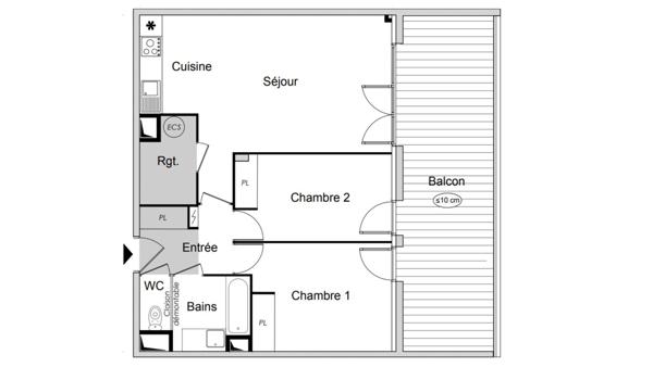 Appartement à vendre 3 pièces 67 m² Valras-Plage