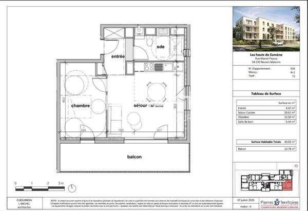 À VENDRE – CHARMANT T2 NEUF – 43 m² – NEUVES-MAISONS