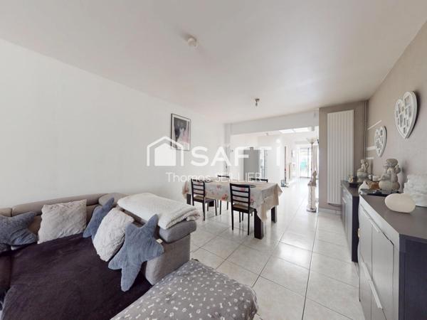 Maison familiale avec grand jardin exposé sud-ouest à Wattrelos