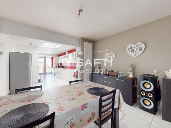 Maison familiale avec grand jardin exposé sud-ouest à Wattrelos