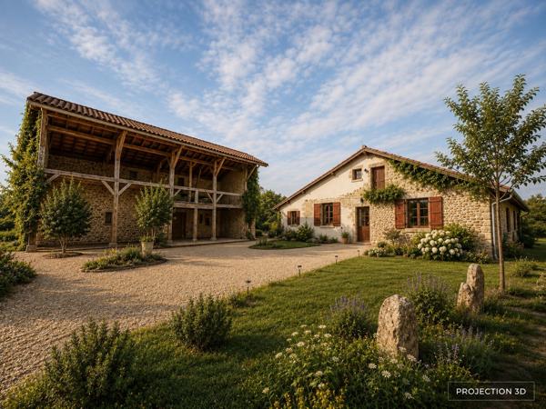 Maison à rénover avec dépendances et 16 870m2 de terrain Proche de AIRE SUR L'ADOUR (40)