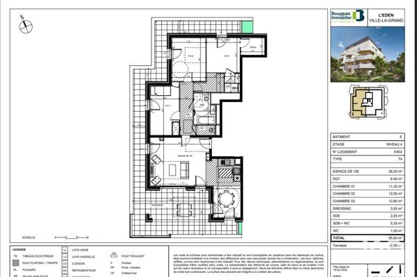 Appartement à vendre 4 pièces 95 m² Ville-la-Grand