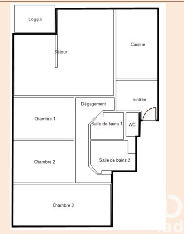 Appartement à vendre 5 pièces 95 m² Trappes