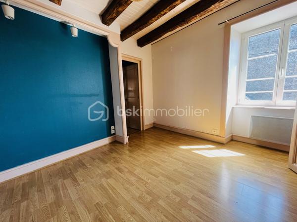 Au 2ème et dernier étage, un appartement duplex comprenant une entrée, une belle pièce de vie avec mur en pierres et poutres apparentes, cuisine aménagée et équipée, 2 chambres, dégagement avec rangements, salle d’eau et wc indépendant.
Une 3ème chambre avec rangements à l’étage.
Cave au sous-sol.
Chauffage électrique, menuiseries PVC double vitrage, copropriété calme.
Un appartement plein de charme dans le centre historique !