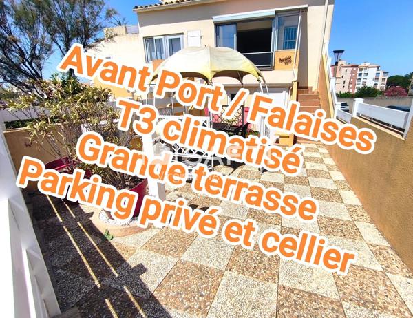 T3 en RDJ avec belle terrasse et parking privé.