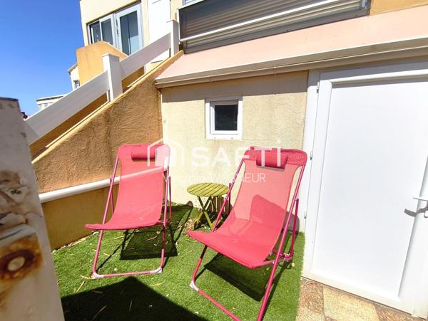 T3 en RDJ avec belle terrasse et parking privé.