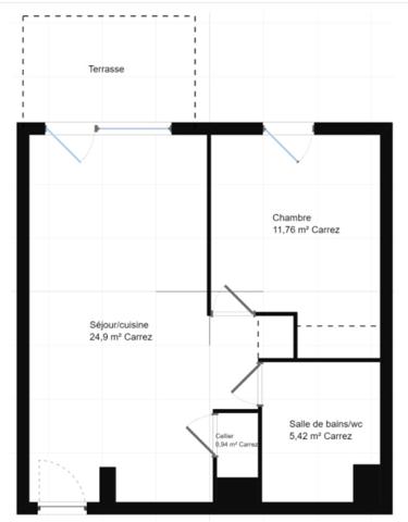 Appartement 2 pièces 43 m2
