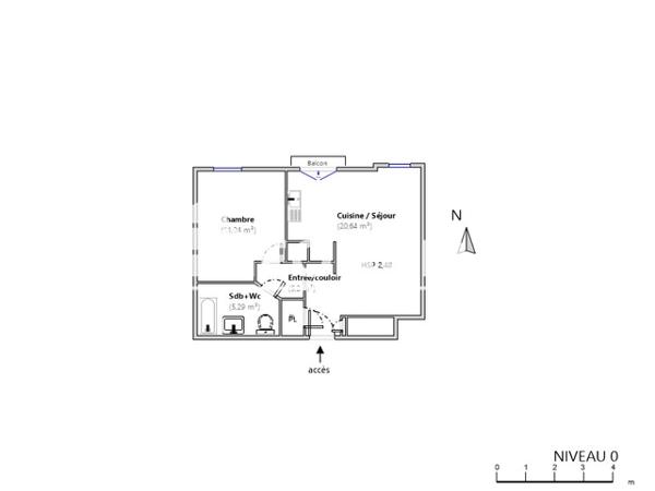 Location Appartement 2 pièces 42.17 m² - ALLEE DES COLIBRIS Ville La Grand 74100