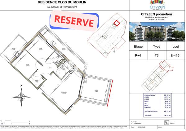 Achat appartement Villerupt - 3 pièce(s) - 60 m² - 235 949 €