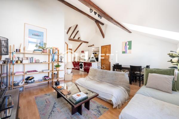 2 pièces rénové avec charme, jardin partagé et cave