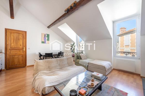 2 pièces rénové avec charme, jardin partagé et cave