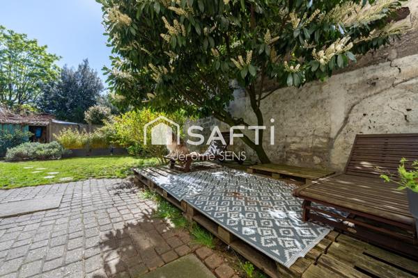 2 pièces rénové avec charme, jardin partagé et cave