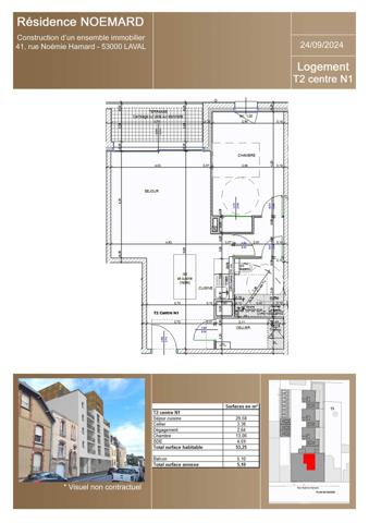 Appartement 2 pièces - 53 m²