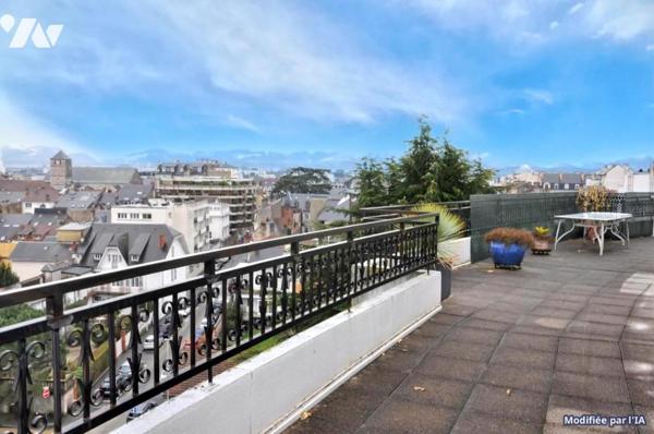 TARBES Centre,Exceptionnel  appartement de 142 m2, 4 ch, Garage, Terrasse de 76 m2, Vue panoramique.
