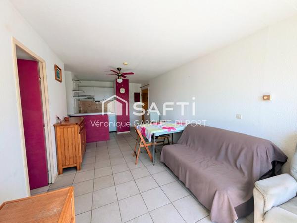 GRUISSAN T2 DANS RESIDENCE SECURISEE AVEC PISCINE