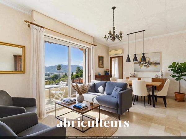 Appartement dans maison Vue mer panoramique en vente dans le Quartier du Coteau Saint-Pierre 93 m² (06150)