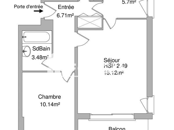 Location Appartement 2 pièces 45.2 m² - 21 AVENUE DAUPHINE Orleans 45100