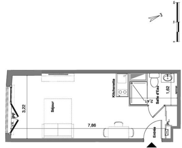 Appartement 1 pièce - 27 m²