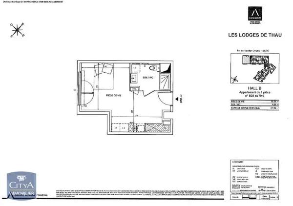 Appartement à louer 1 pièce 27.2m²