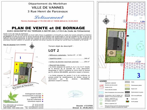 Terrain à VANNES, 56000 - 346m²
