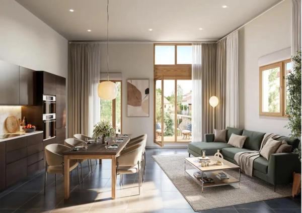 Votre T2 de 46m2 de standing avec terrasse de 27m2 et parking dans un environnement exceptionnel !!