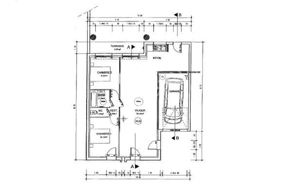 Nantes Bout des pavés - Exclusivité ! En vente, maison d'architecte de 2005, plain pied 2 chambres, garage, jardin clos. A deux pas des petits commerces et du Tram.