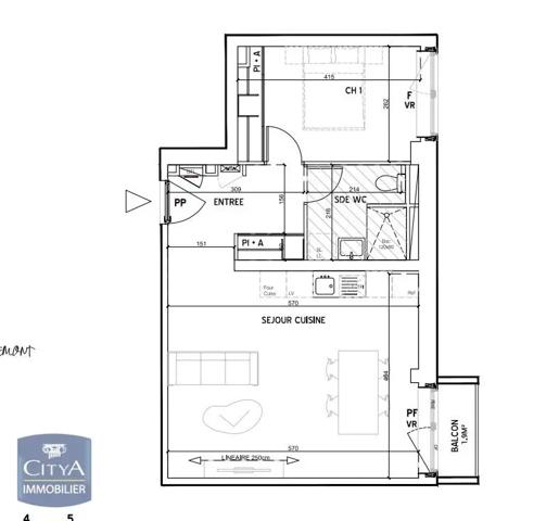 Appartement à louer 2 pièces 49.4m² Le Petit-Quevilly (76140)