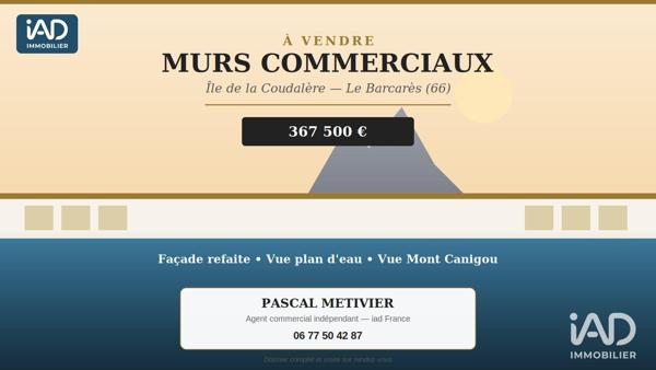 Murs commerciaux  à vendre 120 m² Le Barcarès