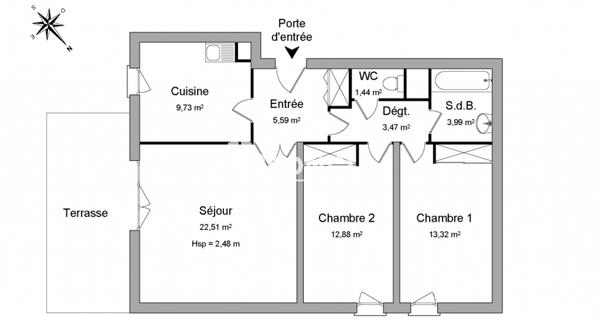 Location Appartement 3 pièces 72.93 m² - Ferney-voltaire 01210