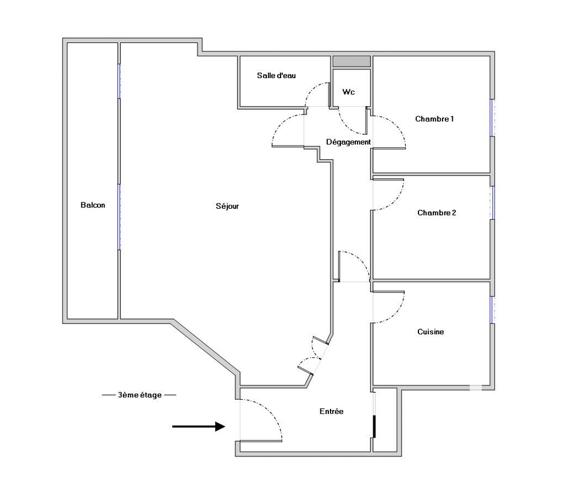 Appartement à vendre 4 pièces 85 m² Villeurbanne