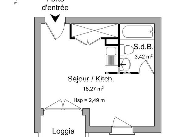 Location Studio 21.69 m² - 134 BLD NUNGESSER ET COLI Perpignan 66000