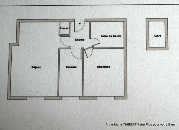 Appartement à vendre 2 pièces VILLEURBANNE (69) avec cave