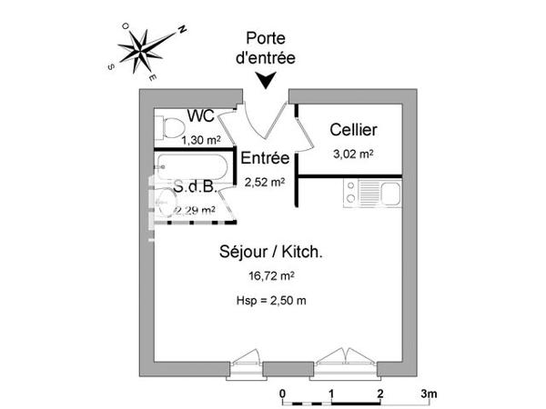 Location Studio 25.9 m² - 2 RUE DES CLES Saverne 67700