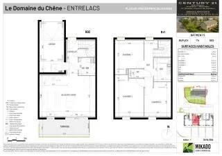 Maison à vendre  4 pièces - 88,29 m 2   ENTRELACS  - 73