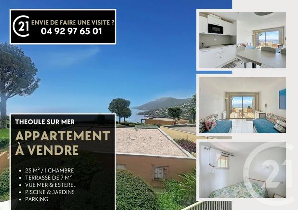 Appartement F2 à vendre  2 pièces - 25,11 m 2   THEOULE SUR MER  - 06