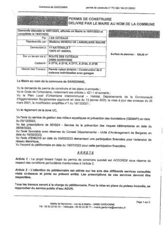 GARDONNE - TERRAIN CONSTRUCTIBLE 6911 M2 - 80 500 euros
