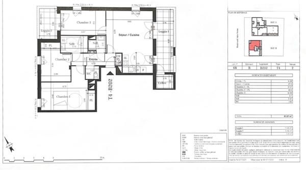 Bld J. Verne - Dans copropriété neuve, bel appartement 4 pièces s'ouvrant sur deux loggias et un cellier. Ascenseur et parking.
