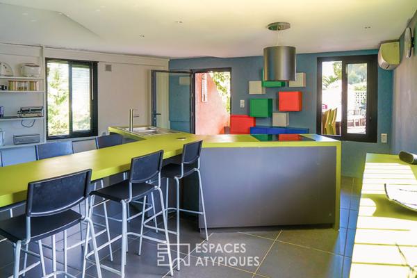 Loft contemporain avec piscine et plage à pieds