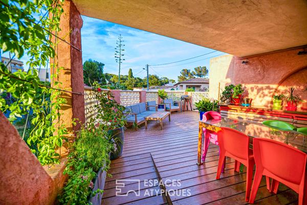 Loft contemporain avec piscine et plage à pieds