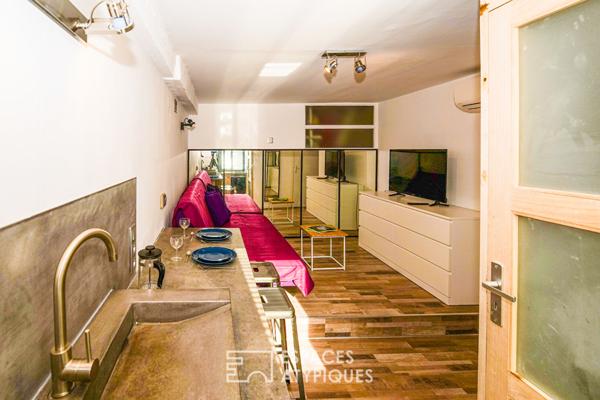 Loft contemporain avec piscine et plage à pieds