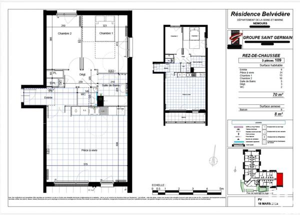 Appartement à vendre 3 pièces 69 m² Nemours
