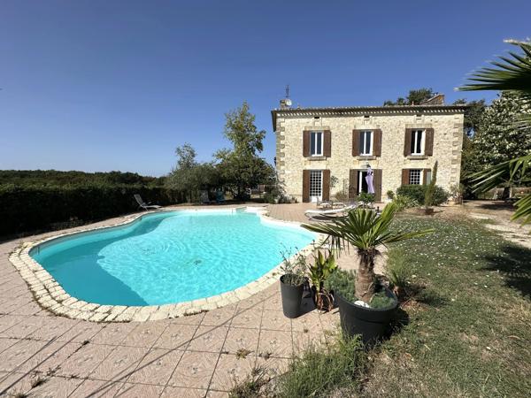 Belle propriété en pierre avec piscine et parc, 5 chambres – proche de Sainte-Foy-la-Grande